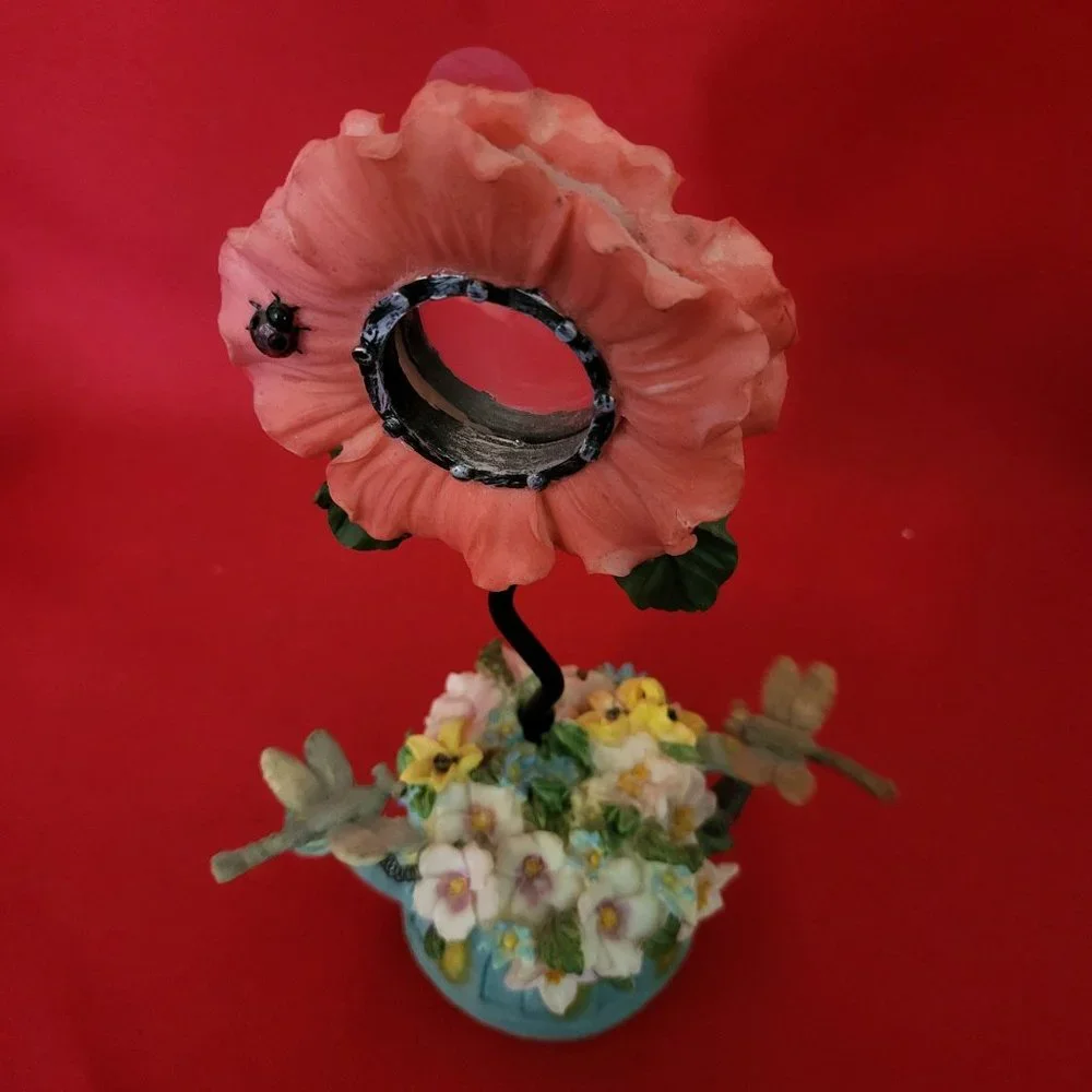 Musical Box Picture Frame Ceramic Flowers Watering Can Ladybug Rotating